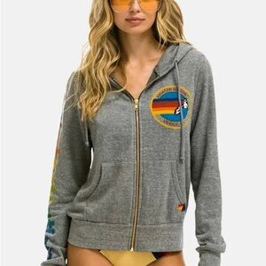 Aviator nation grey zip up